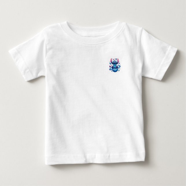 T-shirt Pour Bébé stitch baby  (Devant)