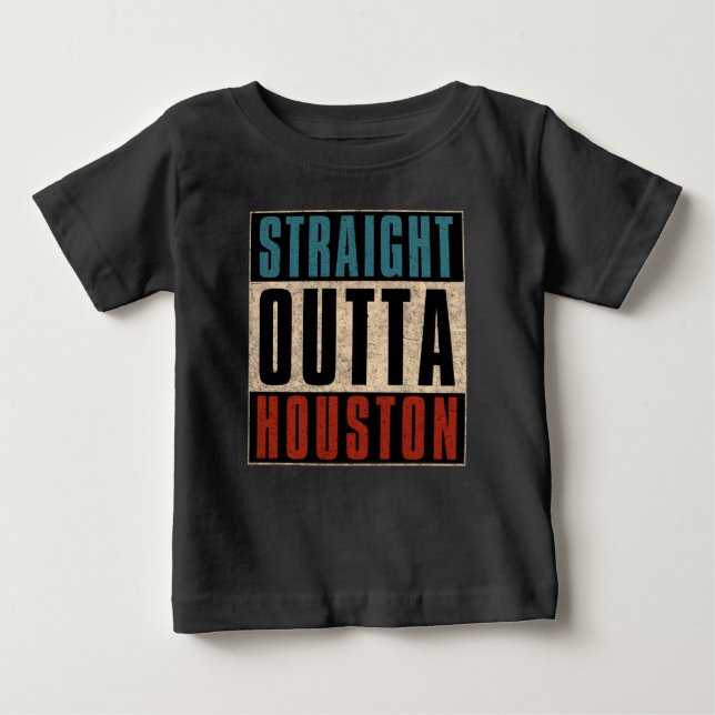 T-shirt Pour Bébé Stright Outta Houston Texas TX USA (Devant)