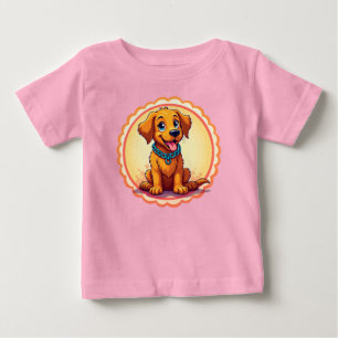 T-shirt Pour Bébé 🌸 Style de bébé mignon et douillet de chiot de de