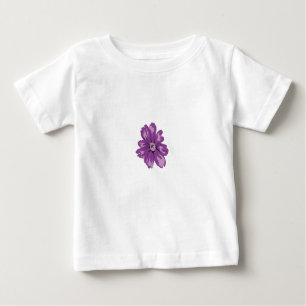 T-shirt Pour Bébé Style Fille, Aubergine Légère, Cèdre Blanchi