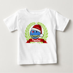 T-shirt Pour Bébé Style gai de Noël de drapeau d'Aruba