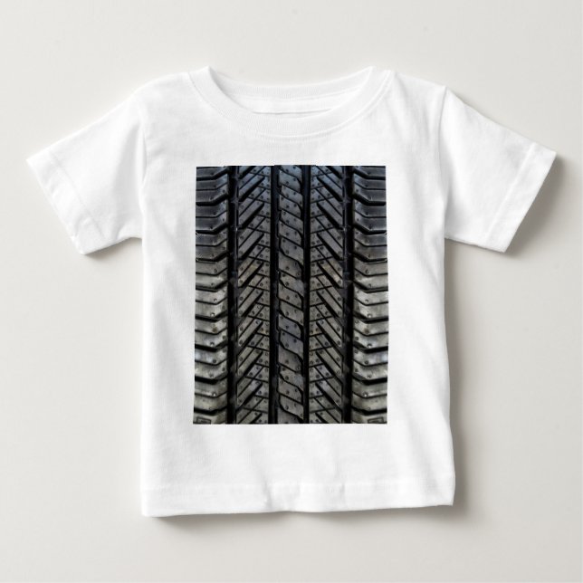 T-shirt Pour Bébé Style Pneus en caoutchouc Texture automobile (Devant)