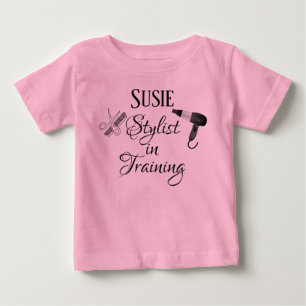 T-shirt Pour Bébé Styliste dans l'esthéticien de salon de barboteus