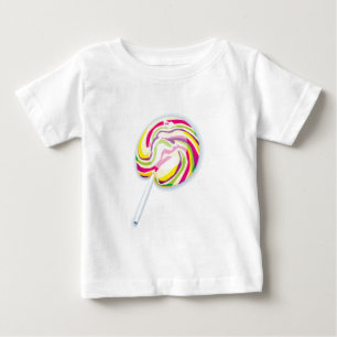 T-shirt Pour Bébé sucette colorée tourbillonnante