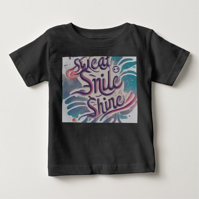 T-shirt Pour Bébé Sueur, sourire, brillance (Devant)