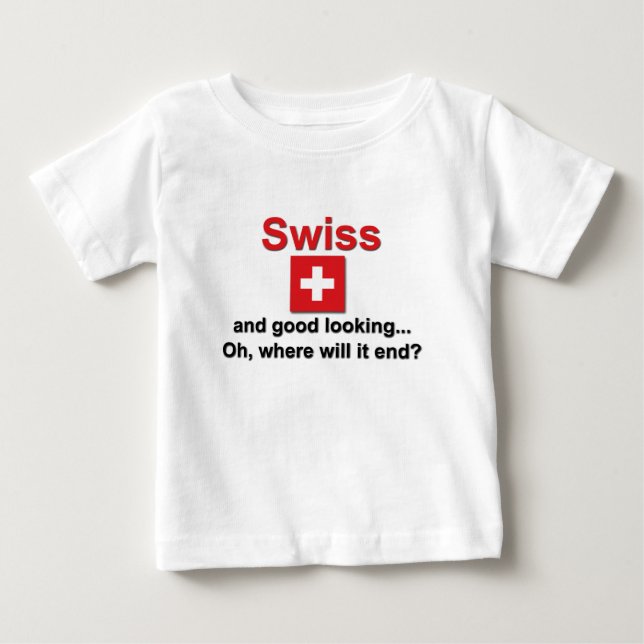 T-shirt Pour Bébé Suisse beau (Devant)