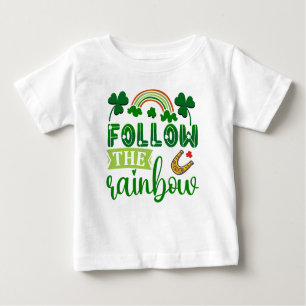 T-shirt Pour Bébé Suivez l'arc en ciel svg