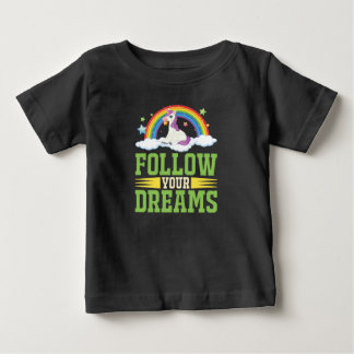 T-shirt Pour Bébé Suivez vos rêves Unicorn Tee - Enfants