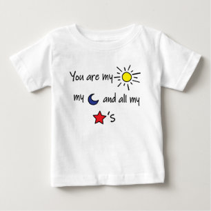 T-shirt Pour Bébé Sun-Moon-and-Stars-