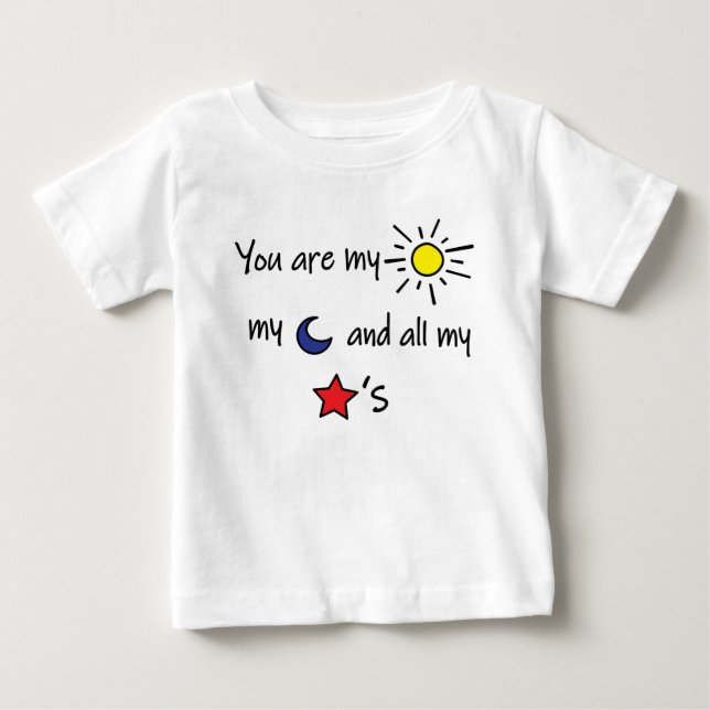 T-shirt Pour Bébé Sun-Moon-and-Stars- (Devant)
