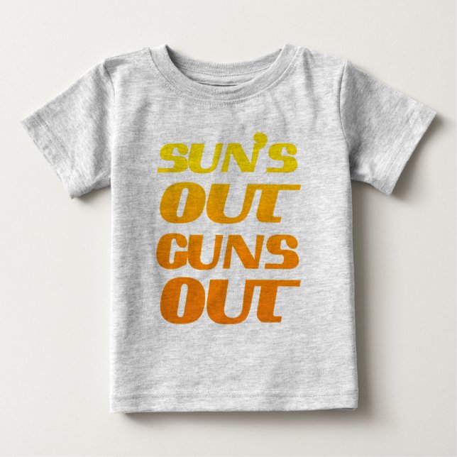 T-SHIRT POUR BÉBÉ SUN'S OUT GUNS SORT FITNESS ET GYM (Devant)