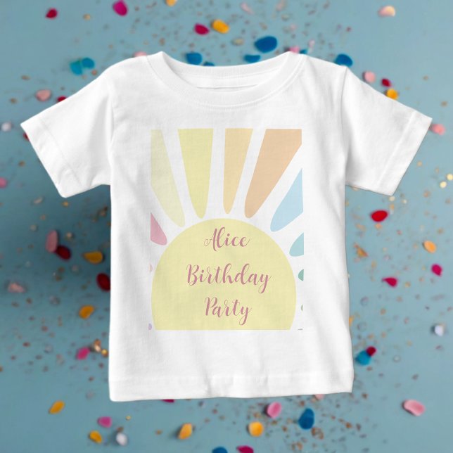 T-shirt Pour Bébé Sunshine Anniversaire fête bébé T-shirt (Créateur téléchargé)