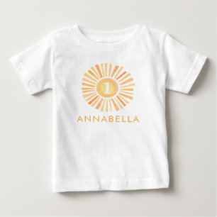 T-shirt Pour Bébé Sunshine gender neutre Premier 1er anniversaire