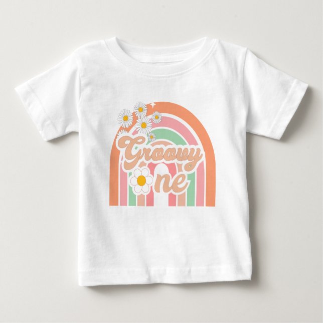T-shirt Pour Bébé super arc en ciel un premier anniversaire (Devant)