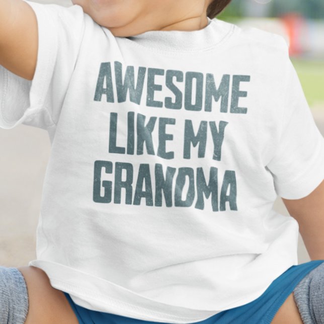 T-shirt Pour Bébé SUPER COMME MA GRAND-MÈRE Drôle (Créateur téléchargé)