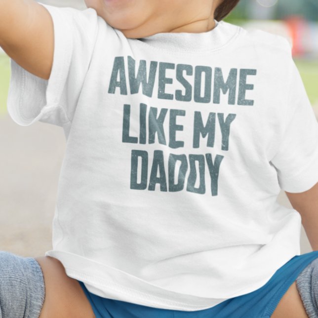 T-shirt Pour Bébé SUPER COMME MON PÈRE Drôle (Créateur téléchargé)