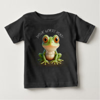 Super Cute Green Frog Cartoon Modifier le texte