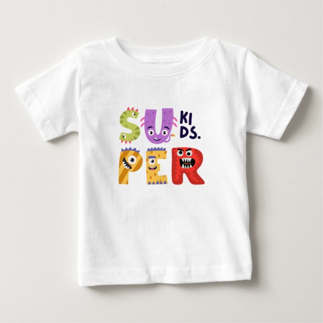 T-shirt Pour Bébé super enfants (Devant)