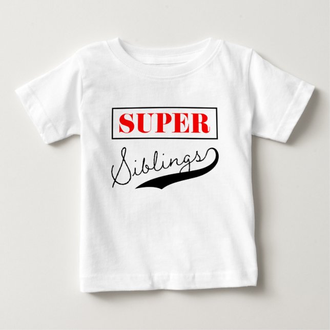 T-shirt Pour Bébé Super frère et soeur (Devant)