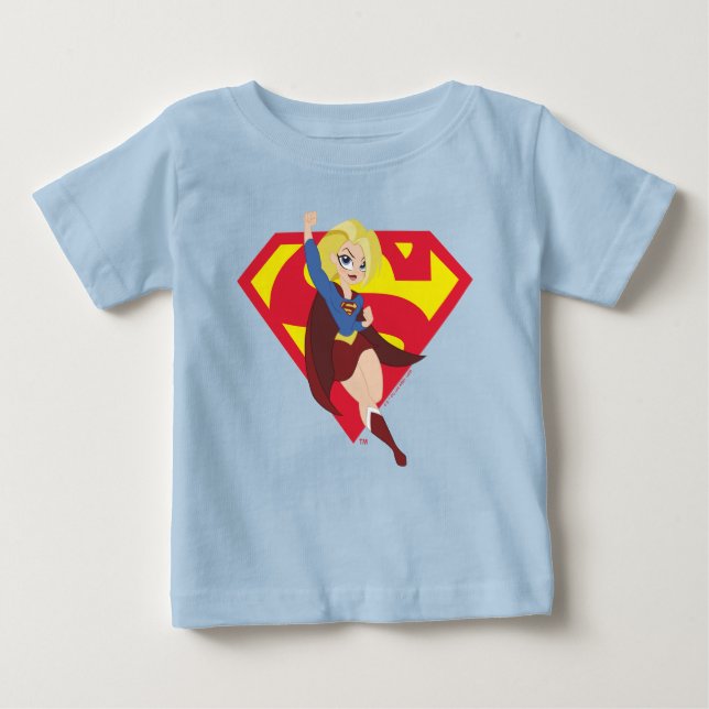 T-shirt Pour Bébé Super Hero filles Supergirl DC (Devant)