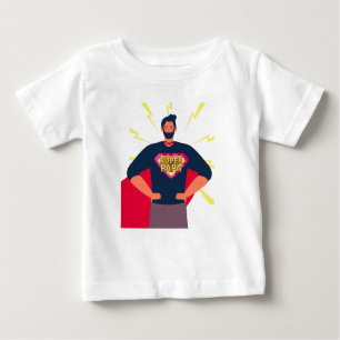 T-shirt Pour Bébé Super Papa