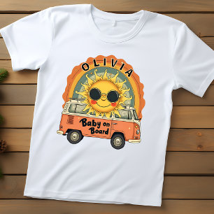 T-shirt Pour Bébé Super Retro souriant bébé soleil