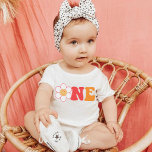 T-shirt Pour Bébé super rose et orange un premier anniversaire<br><div class="desc">Chemise super One Toddler - Chemise d'Anniversaire Arc-En-Ciel Rétro - Premier Anniversaire Tee Toddler Naturel.</div>