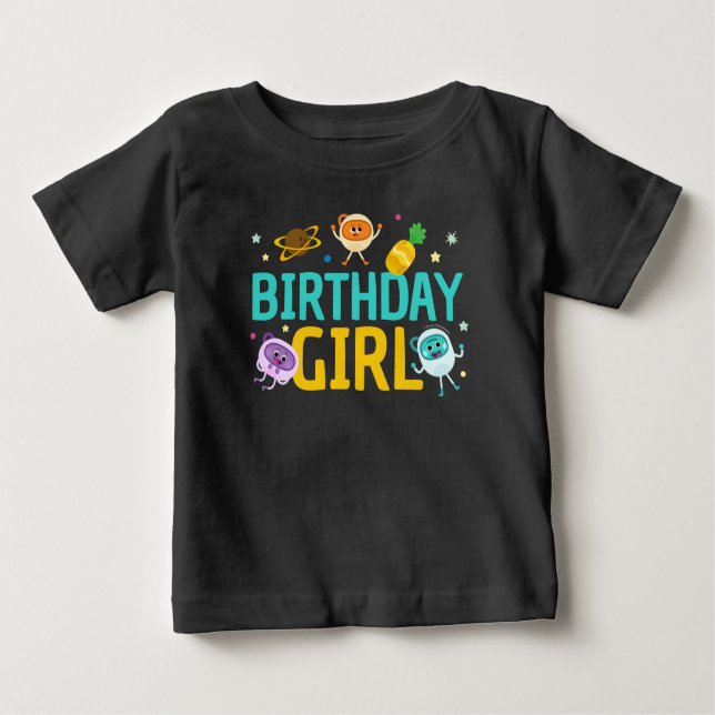 T-shirt Pour Bébé Super simple | Bumble Nums Espace Anniversaire Fil (Devant)