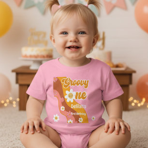 T-shirt Pour Bébé Super un rétro vintage premier anniversaire