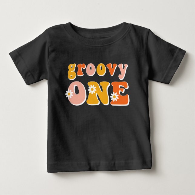 T-shirt Pour Bébé Super une rétro première chemise d'anniversaire (Devant)