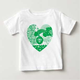 T-shirt Pour Bébé Supergirl Floral Peace Heart Graphisme