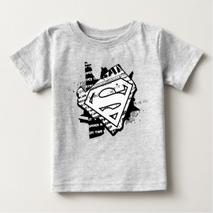 T-shirt Pour Bébé Supergirl Newsprint S-Shield