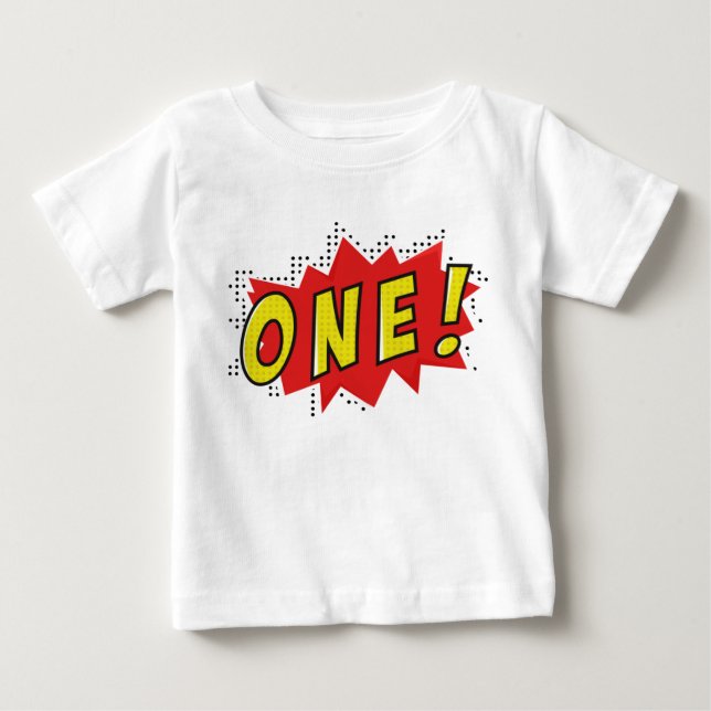 T-shirt Pour Bébé Superhero un an vieux fête d'anniversaire garçons  (Devant)