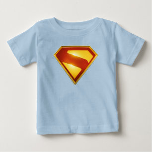 T-shirt Pour Bébé Superman Bouclier Doré Brillance