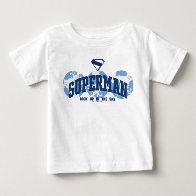 T-shirt Pour Bébé Superman dans le monde (Devant)