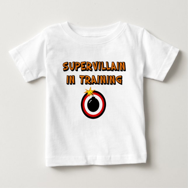 T-shirt Pour Bébé Supervillian en formation (Devant)