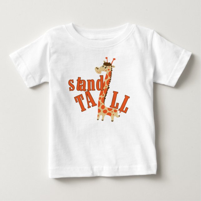 T-shirt Pour Bébé Support de girafe grand (Devant)