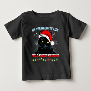 T-shirt Pour Bébé Sur la liste vilain et je ne regrette rien Chat No