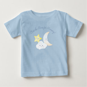 T-shirt Pour Bébé Sur la Lune et les étoiles