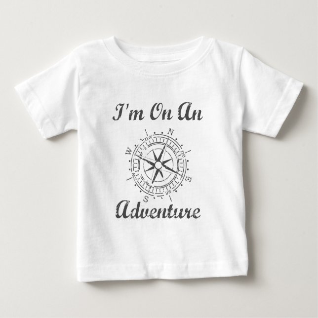 T-shirt Pour Bébé sur une aventure (Devant)
