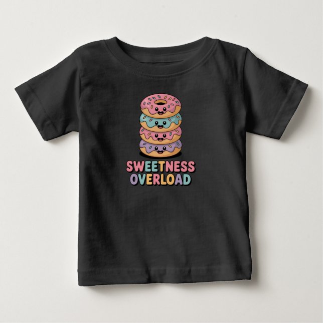 T-shirt Pour Bébé Surcharge de Sucrosité | Beignet (Devant)