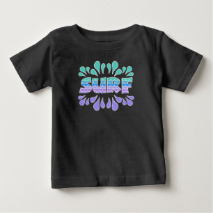 T-shirt Pour Bébé Surf de surf avec vagues, Surf coloré, Surfer
