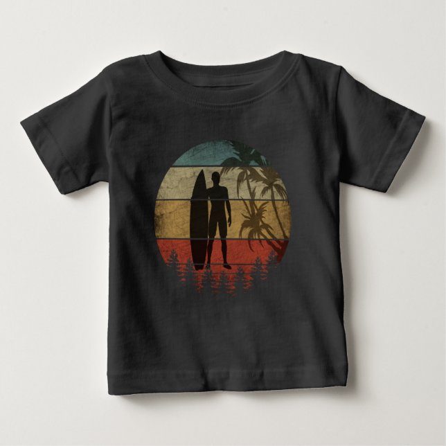 T-SHIRT POUR BÉBÉ SURF VINTAGE (Devant)