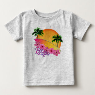 T-shirt Pour Bébé Surfer Girl