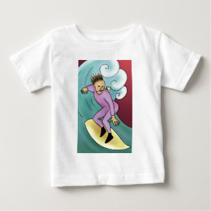 T-shirt Pour Bébé Surfer Rose rock
