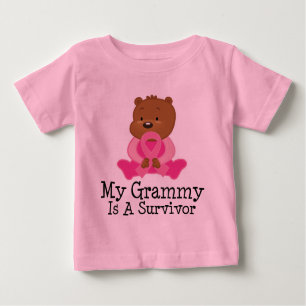T-shirt Pour Bébé Survivant Grammy de cancer du sein