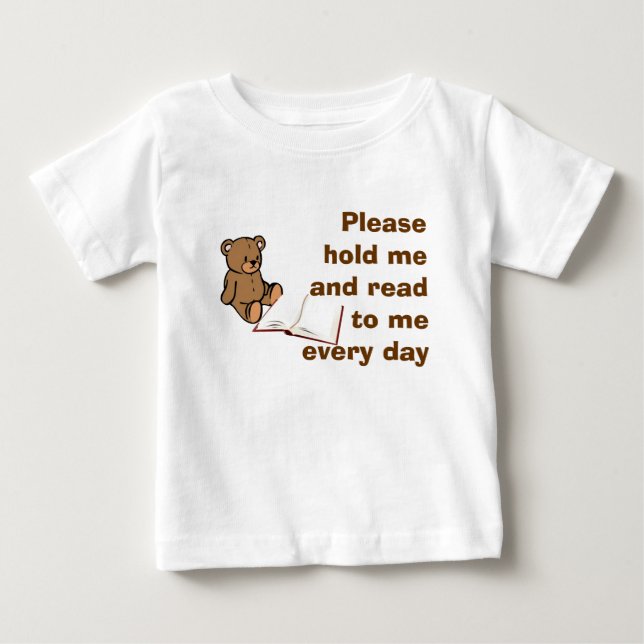 T-shirt Pour Bébé Svp lu à moi (Devant)