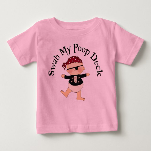 T-shirt Pour Bébé Swab My Poop Deck (Devant)