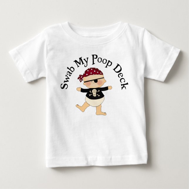 T-shirt Pour Bébé Swab My Poop Deck (Devant)