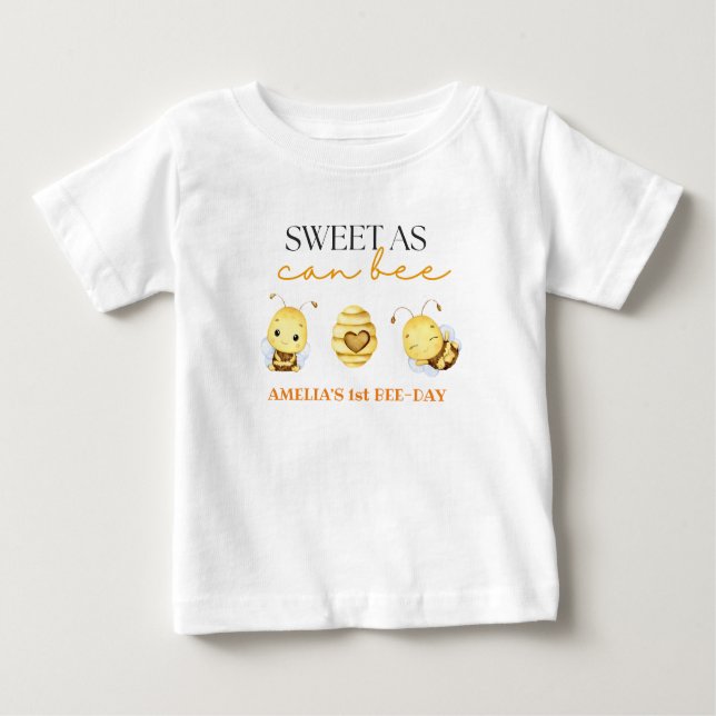 T-shirt Pour Bébé Sweet As Can Bee Anniversaire (Devant)